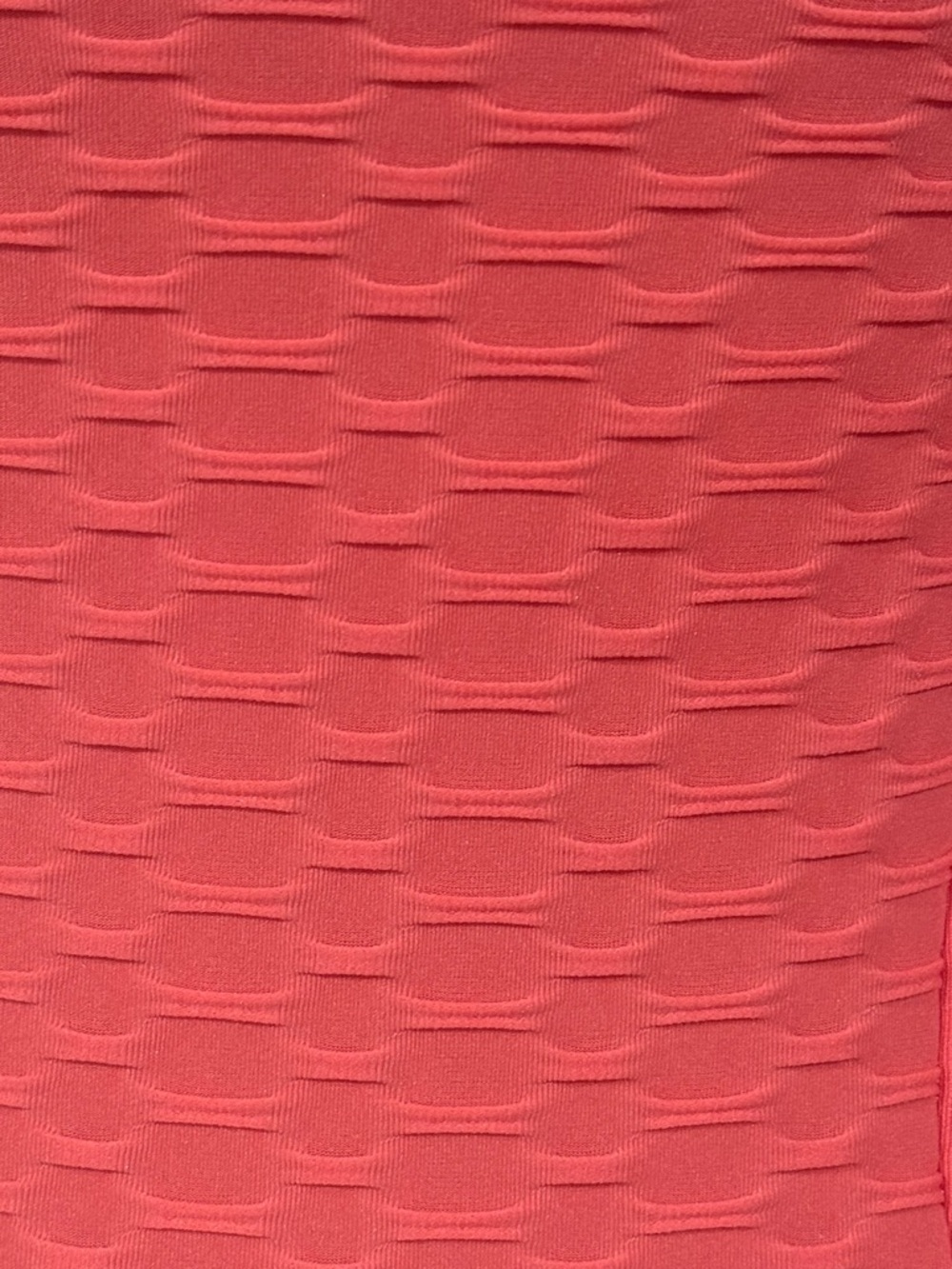 Guess Coral Orange Textured Midi Dress - Picture 5 of 7